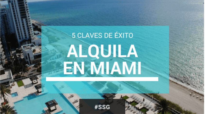 Vista aerea de Miami con piscina representando 5 claves de exito para alquilar apartamento en Miami
