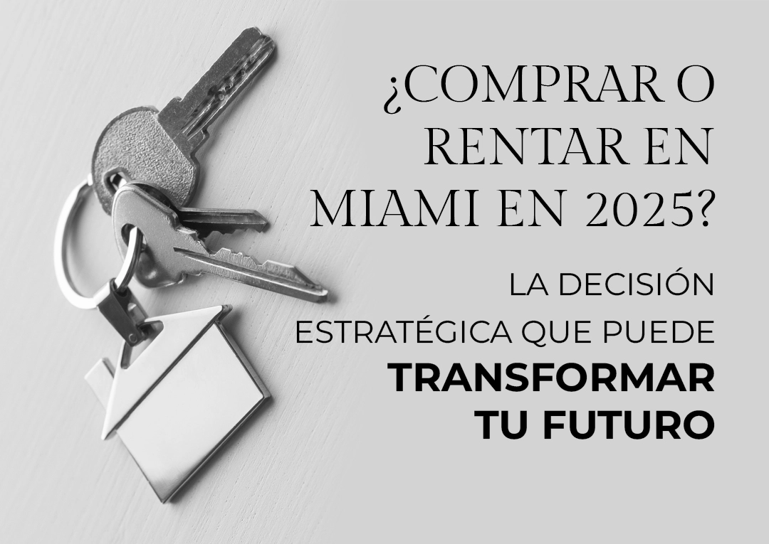 Llaves de casa sobre fondo blanco - decision estrategica de comprar o rentar en Miami en 2025