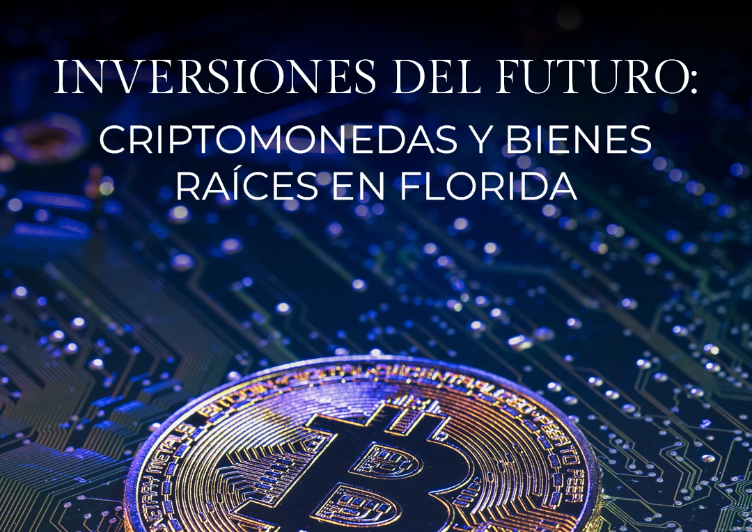 Moneda Bitcoin sobre circuito electronico - criptomonedas y bienes raices en Florida inversiones del futuro
