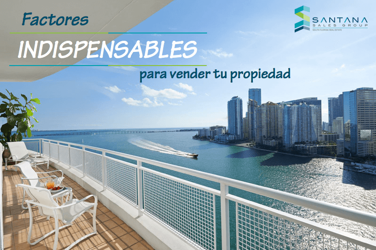Balcon con vista panoramica al mar de Miami representando factores indispensables para vender tu propiedad