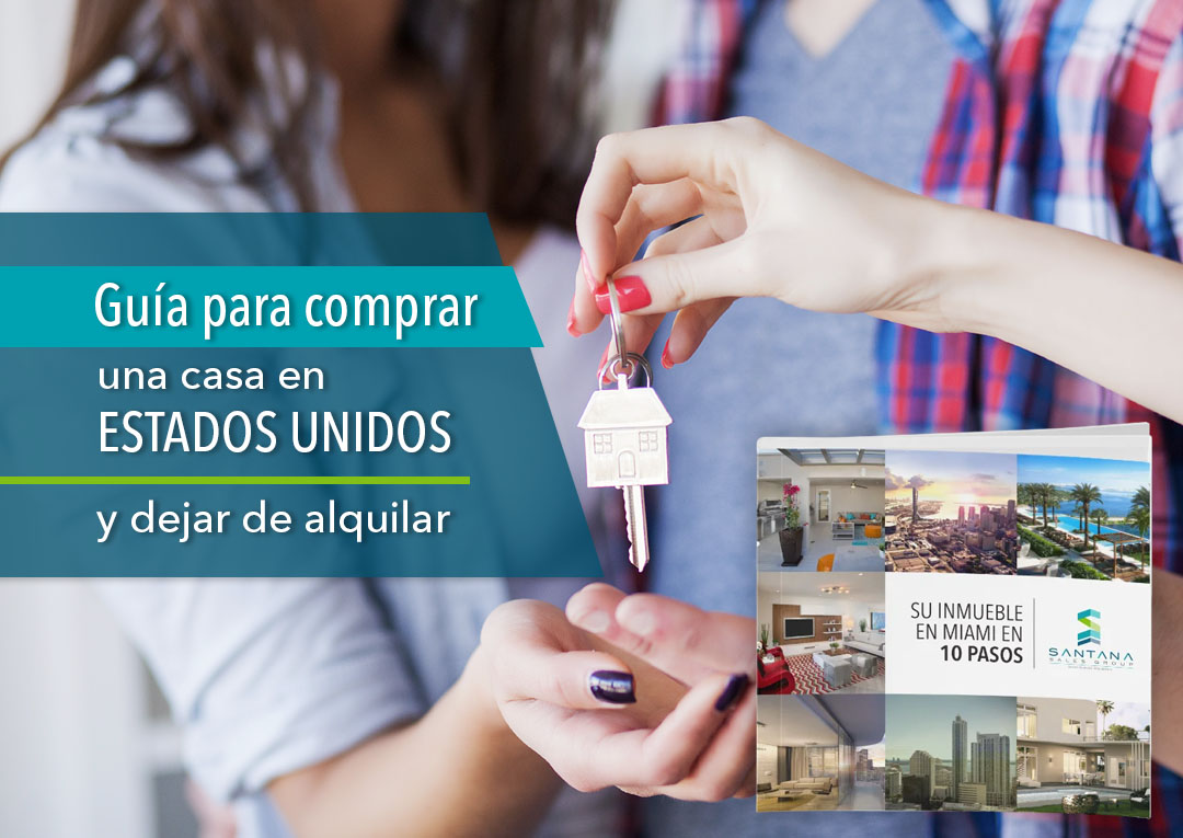 Manos intercambiando llaves de casa con guia Santana Sales Group - comprar casa y dejar de alquilar en Miami