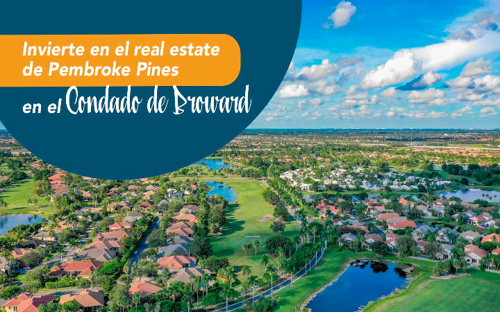 Vista aerea de Pembroke Pines con comunidades residenciales - invertir en real estate en Pembroke Pines condado Broward