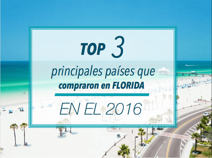 Playa de Florida con agua turquesa representando los principales paises compradores de real estate en Florida 2016